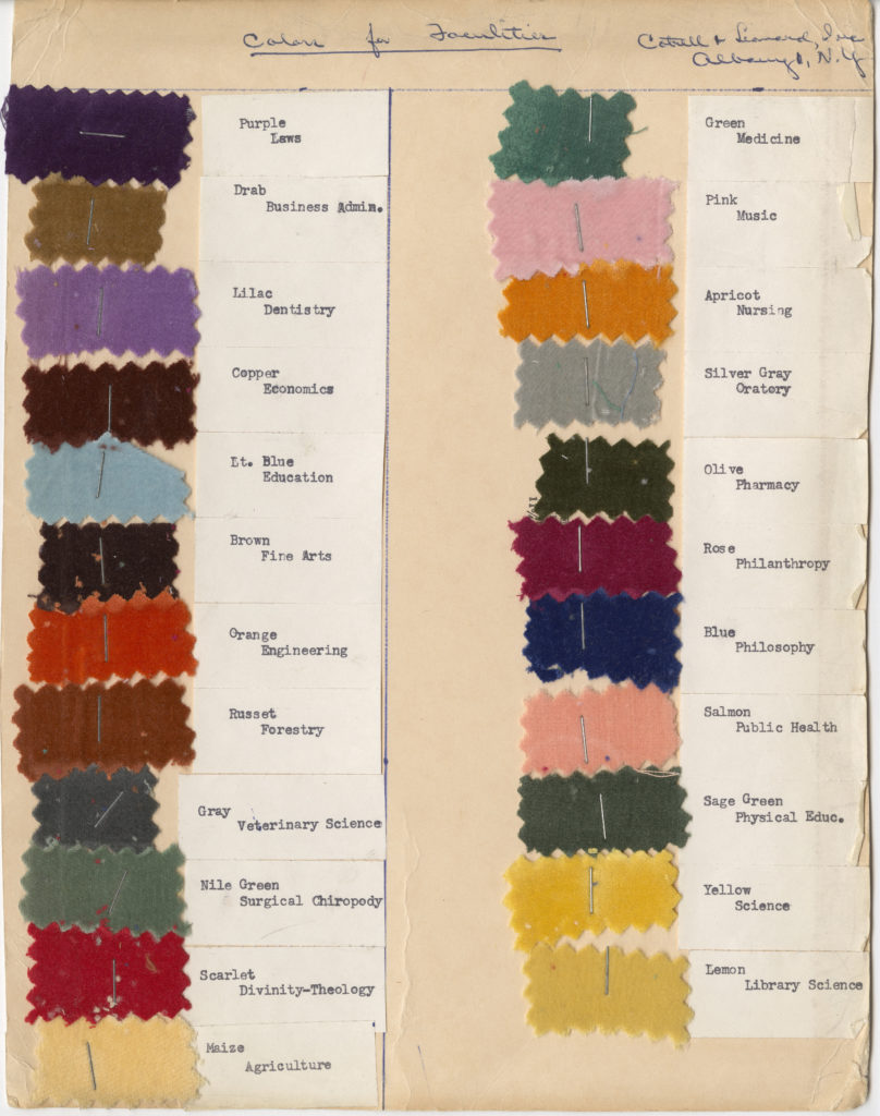 1930s Cotrell And Leonard Faculty Colors – The Intercollegiate Registry ...