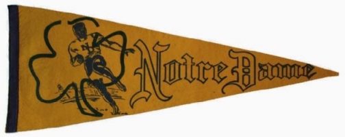 notre dame pennant 1930s