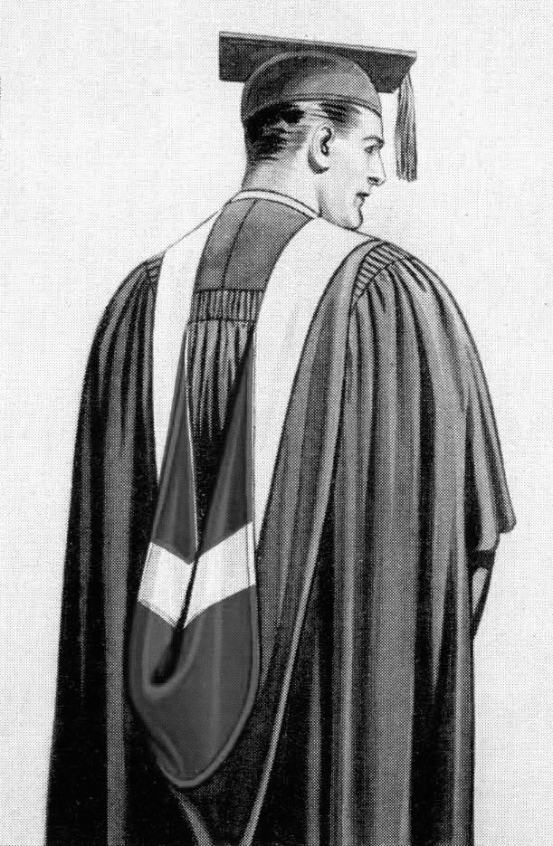 academic apparel hood template A painting of a master's hood from a c.1935 Collegiate Cap & Gown Company brochure.