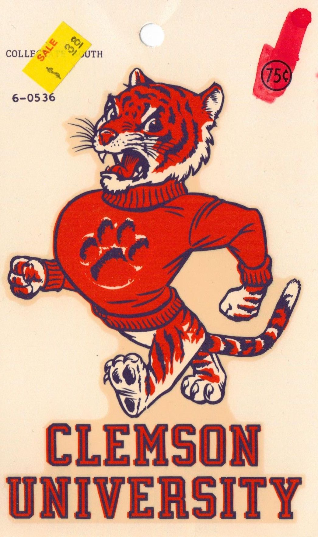 clemson decal 1960s 2