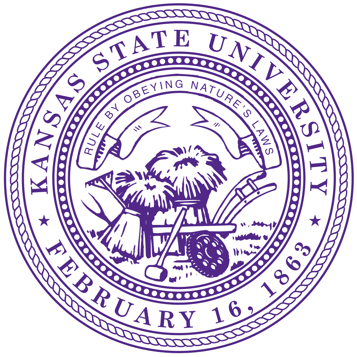 Kansas State University The Intercollegiate Registry Of Academic Costume   Kansas State Seal 