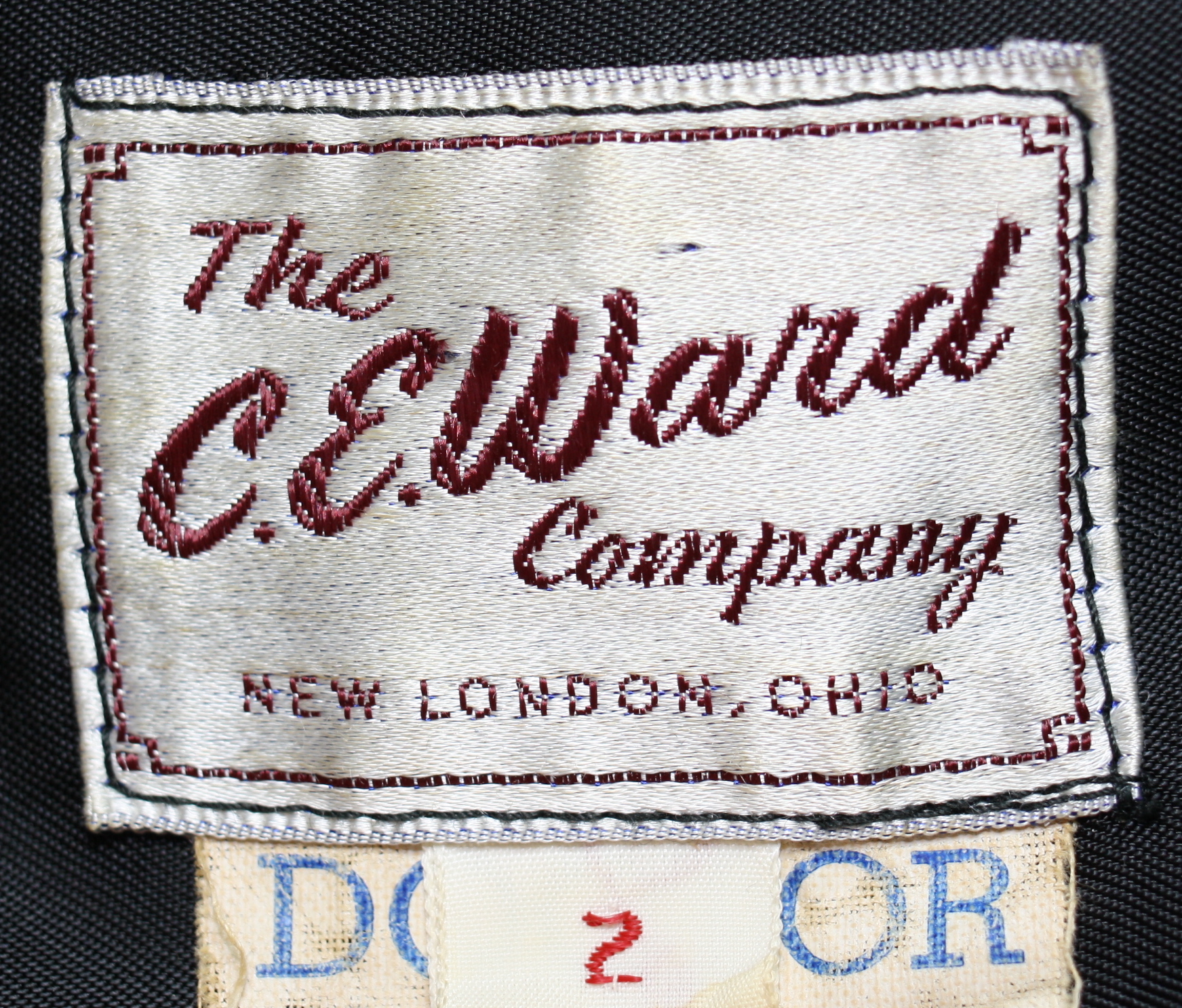 1962 UVa PhD gown label 1962 UVa PhD gown label