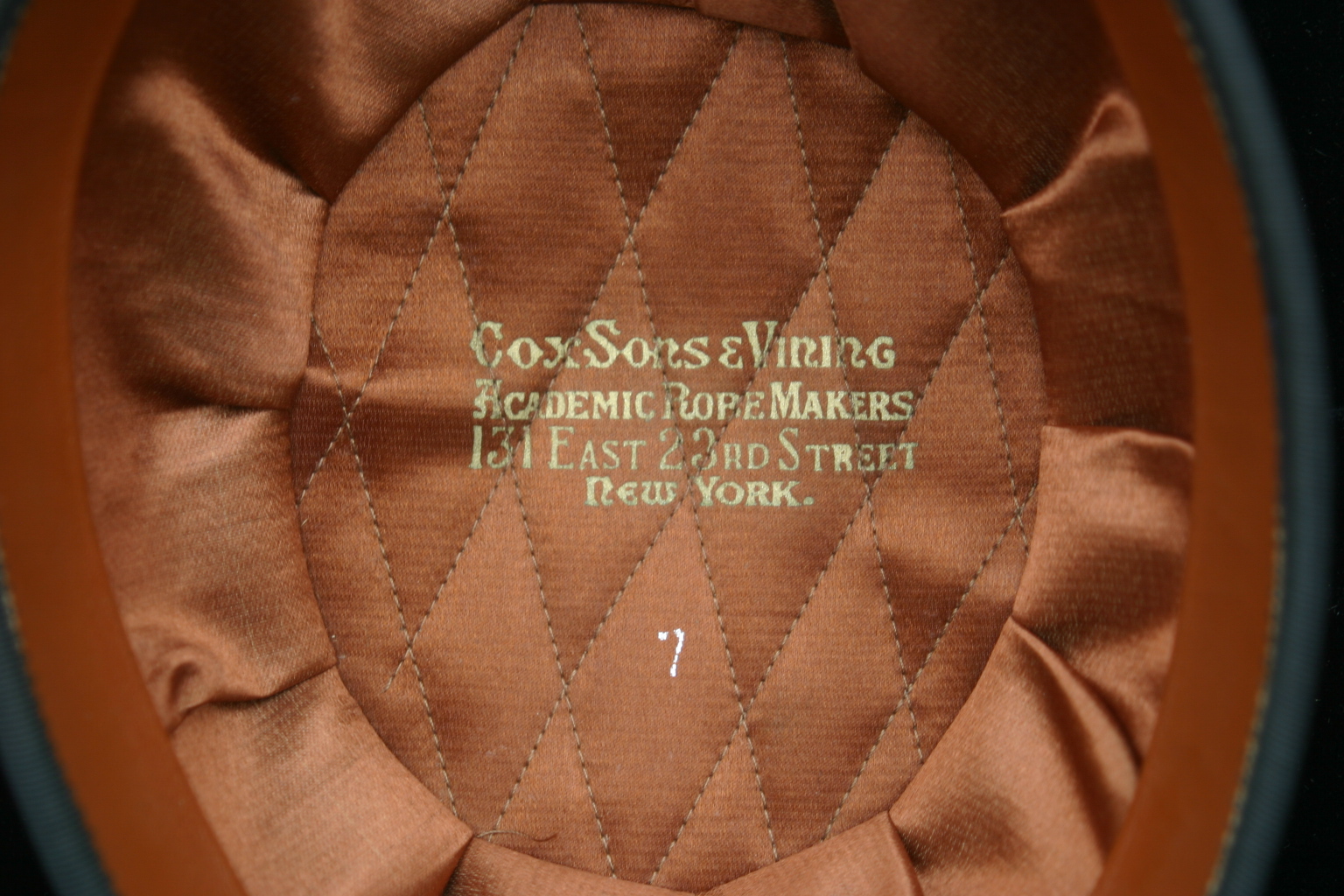 Cox Sons Vining velvet mortarboard Cox Sons Vining velvet mortarboard